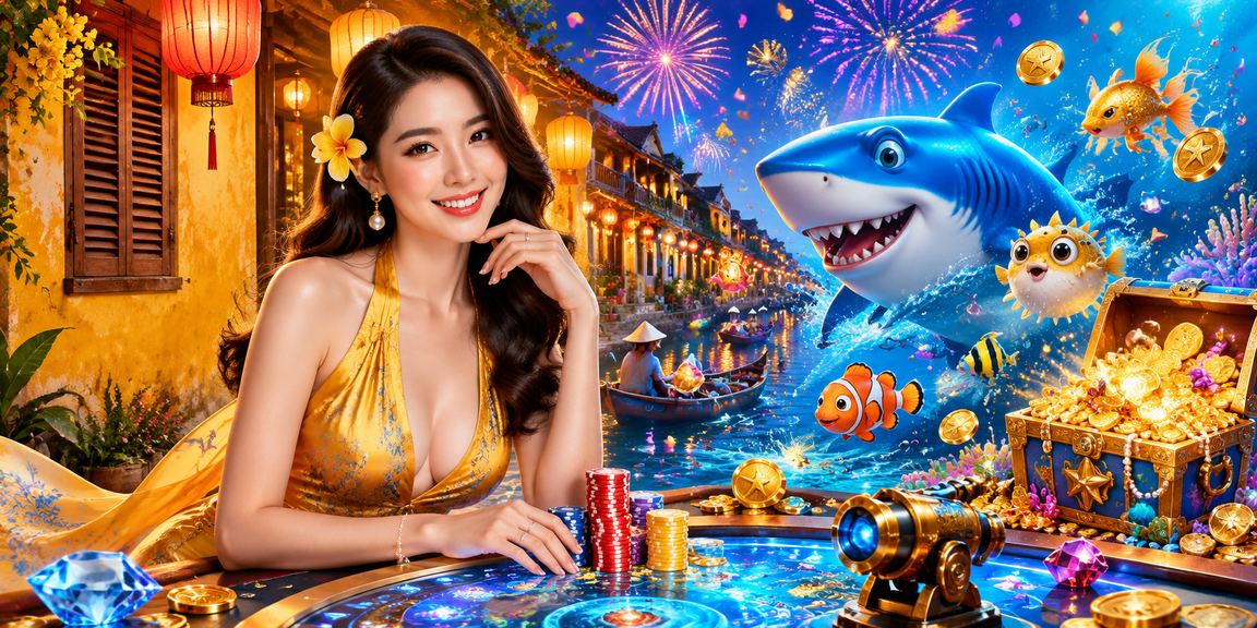Không khí lễ hội tại Hội An và người chơi game casino tận hưởng kỳ nghỉ cuối tuần