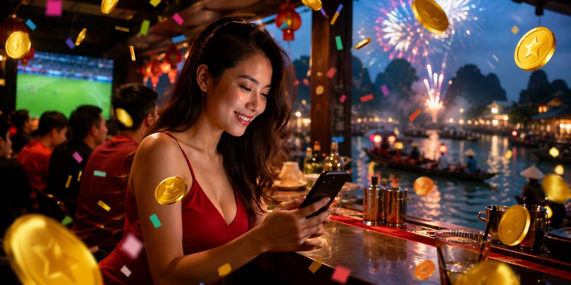 Người dùng tại Ninh Bình theo dõi kết quả bóng đá và kiểm tra tài khoản trong không khí lễ hội